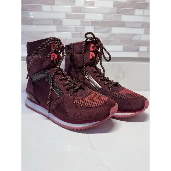 Aldo Women’s Suede High Top Sneakers Size 6.5 Outdoor Hiking Gorpcore - Picture 1 of 12